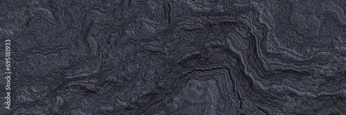 Abstract cooled lava background. Black rock texture.