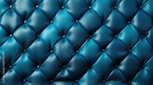 Teal Color Diamond Tufted Leather Background