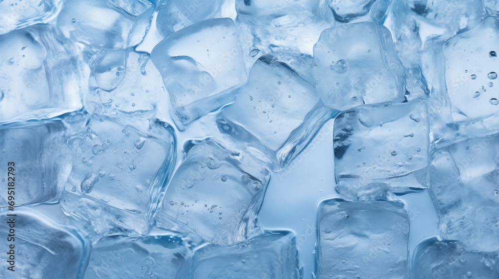 Cool Elegance: Ice Cube Texture Close-up Photography