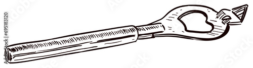 bottle opener handdrawn illustration