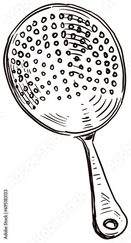strainer handdrawn illustration