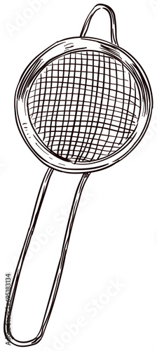 strainer handdrawn illustration