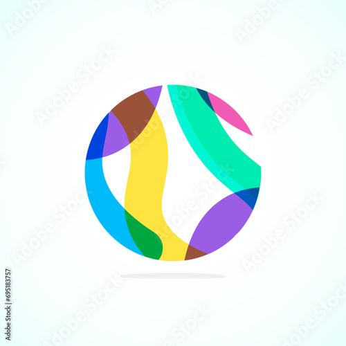 Abstract circle logo - minimalist emblem, timeless and universal shape of circle. Unique logo represent range of brands and concepts, encapsulating simplicity and creativity in single, iconic image