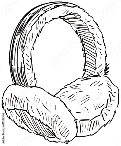 earmuffs handdrawn illustration