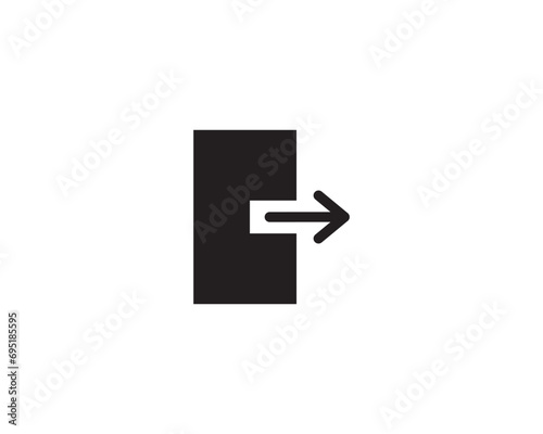 Log out icon vector symbol design illustration
