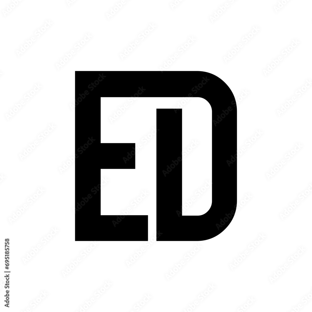 ed logo monogram design illustration ed logo monogram design illustration