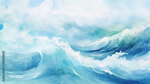 watercolor big wave for textures