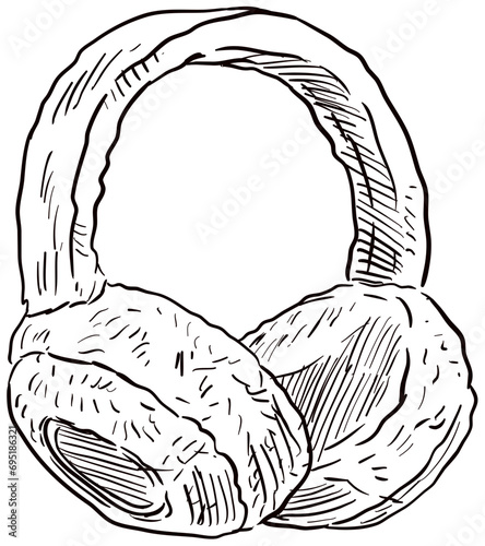 earmuffs handdrawn illustration