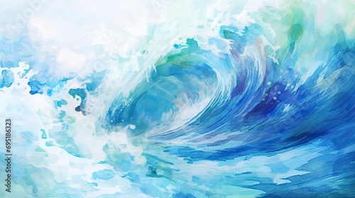 watercolor big wave for textures