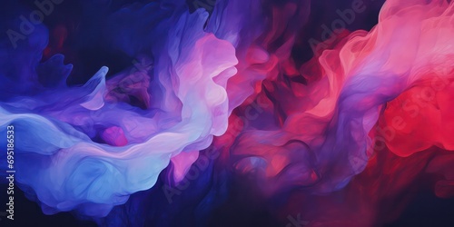 Captivating abstract background featuring dark blue, purple. © Fayrin