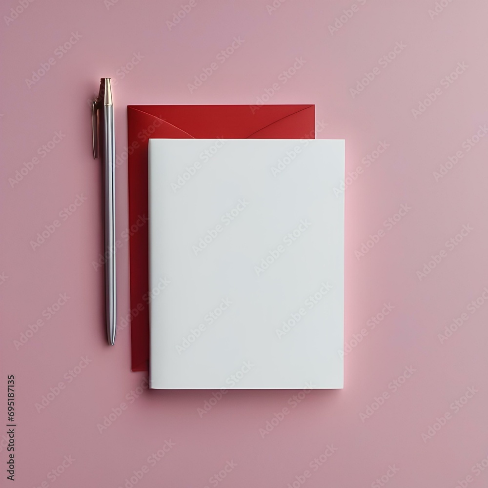 A blank greeting card on a table1 A blank greeting card on a table1