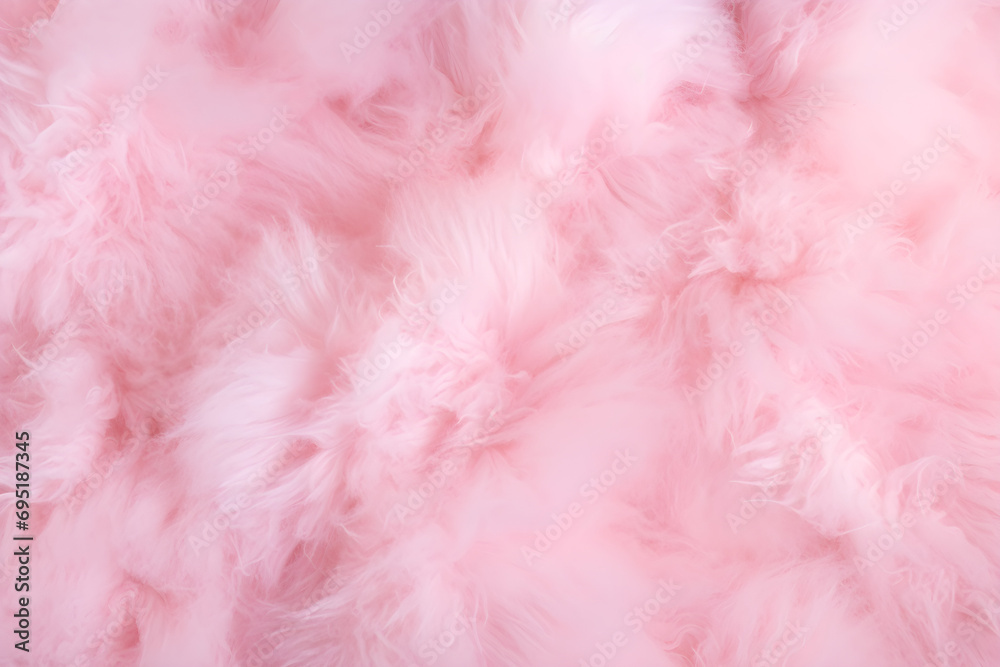 pink fur background fluffy texture - obrazy, fototapety, plakaty 