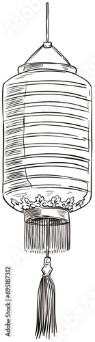 chinese lantern handdrawn illustration
