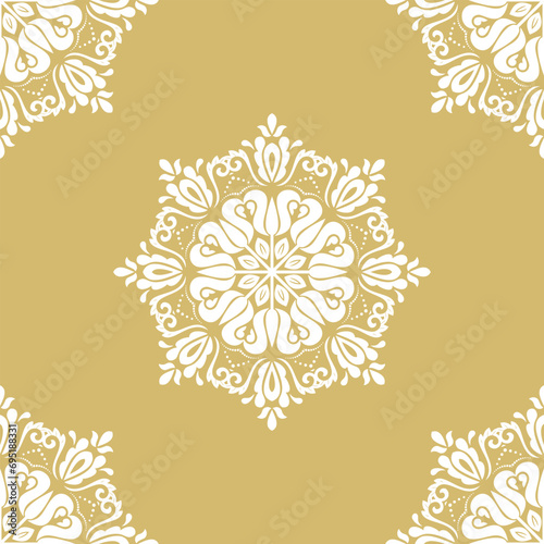Classic seamless vector pattern. Damask orient ornament. Classic vintage background. Orient pattern for fabric, wallpapers and packaging