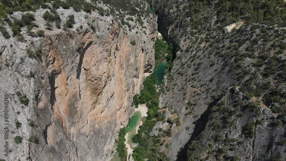 Through the valley of canyon, the image of view from the valley Through the valley of canyon, the image of view from the valley