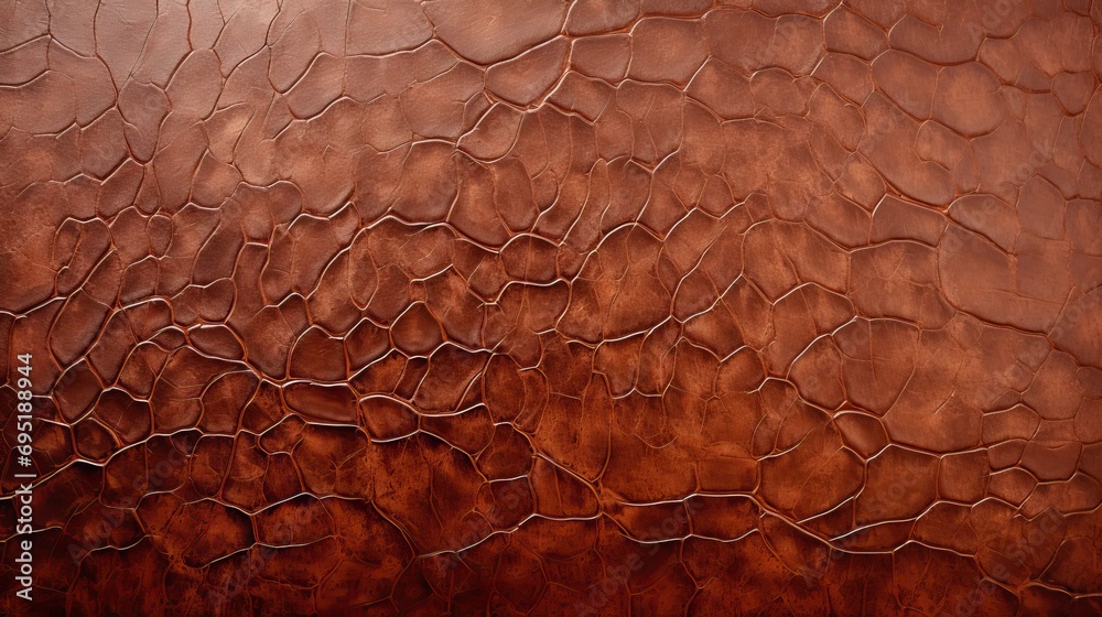 Brown Leather Texture Background - obrazy, fototapety, plakaty 