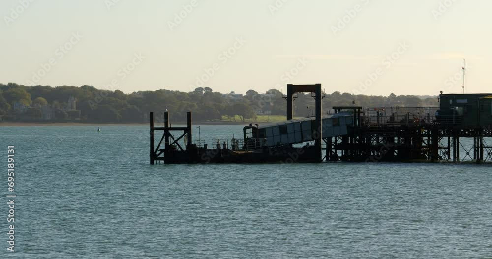 Hythe ferry dock moving with the waves Hythe ferry dock moving with the waves