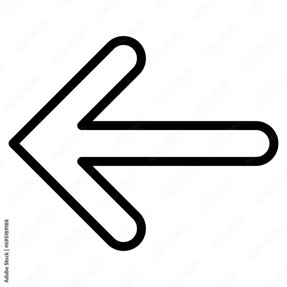 Arrow Left Outline Icon