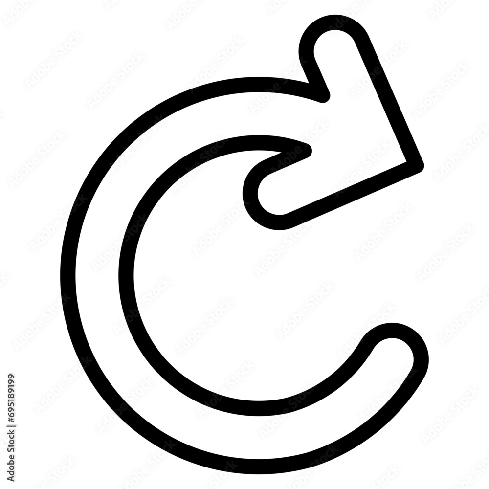 Clockwise Arrow Outline Icon Clockwise Arrow Outline Icon