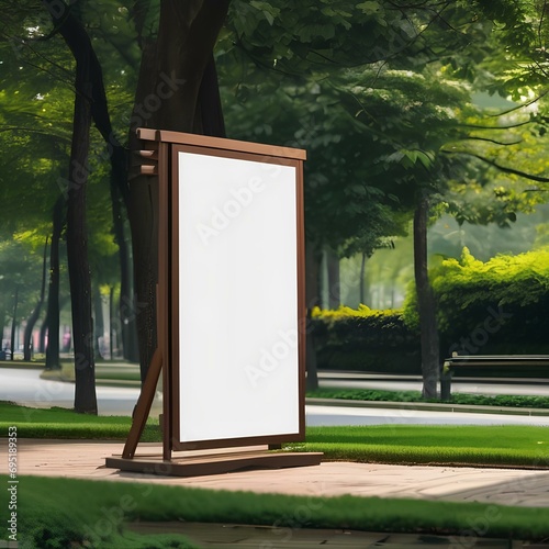 A blank signboard in a park2 photo