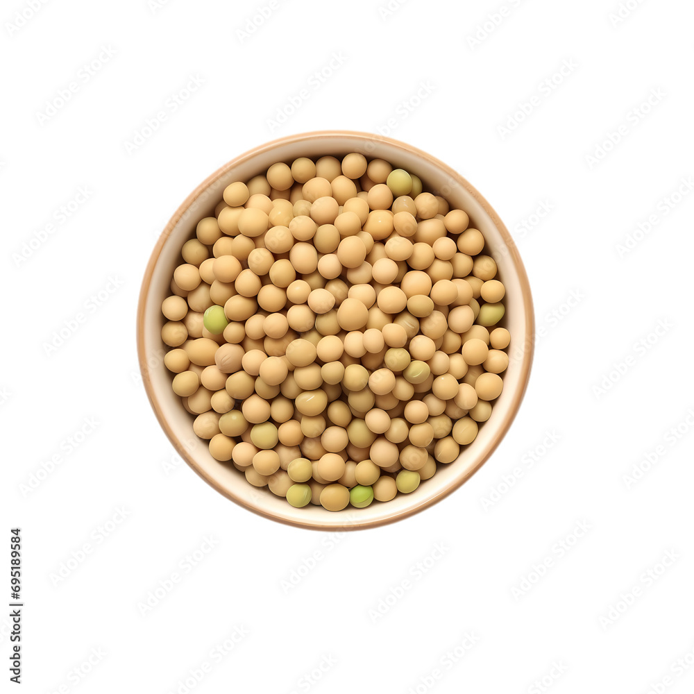 Soybeans in bowl isolated on transparent background Soybeans in bowl isolated on transparent background