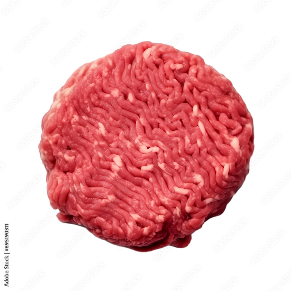Obraz premium Ground beef isolated on transparent background