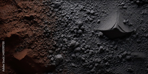 Powder metal texture closeup background.