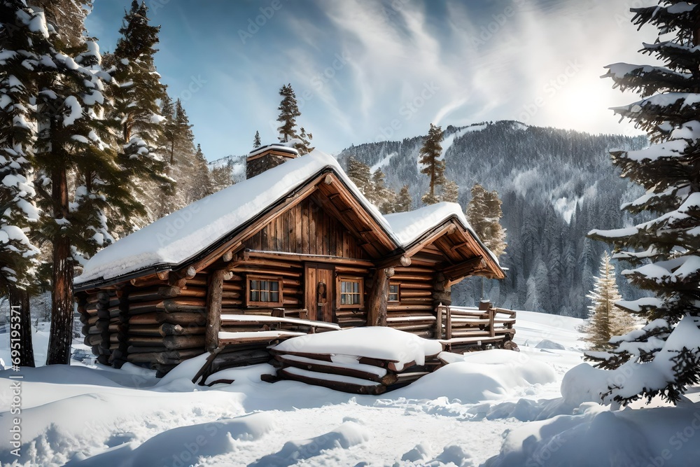 cabin in the mountains