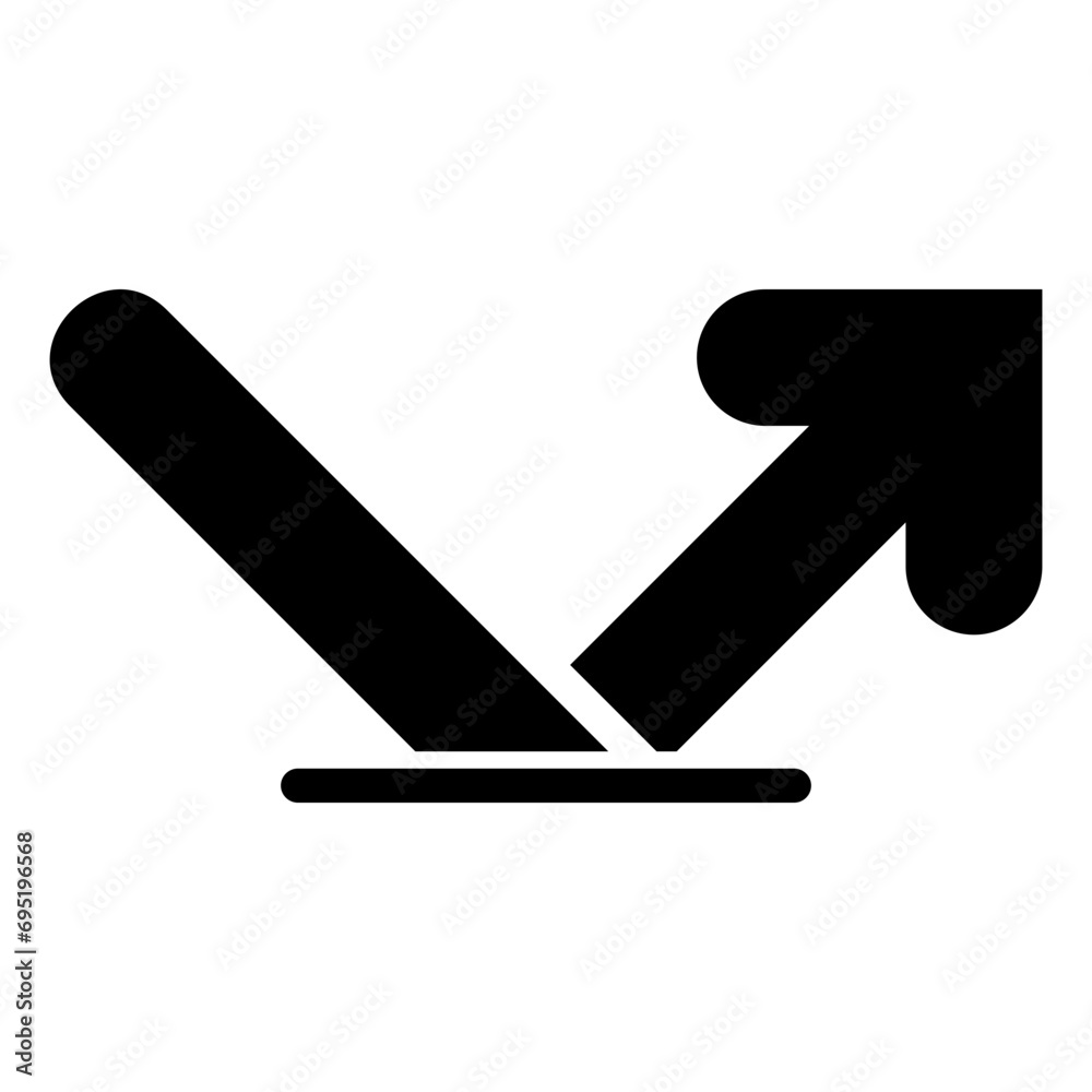 Bouncing Arrow Glyph Icon Bouncing Arrow Glyph Icon