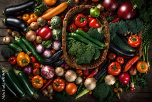 vegetables on the table