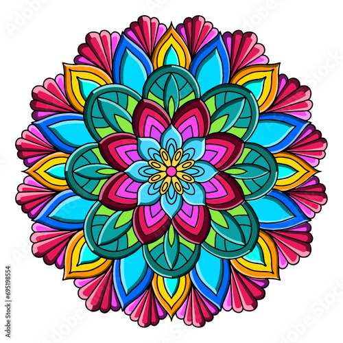 vector beautiful colorful mandala design