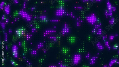 Wallpaper Mural Abstract technology data background digital network light glow neon pixel dots motion graphics visual effect environment matrix gradient grid animation computer 4K pink green Torontodigital.ca