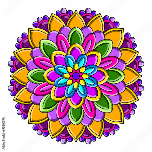 vector beautiful colorful mandala design