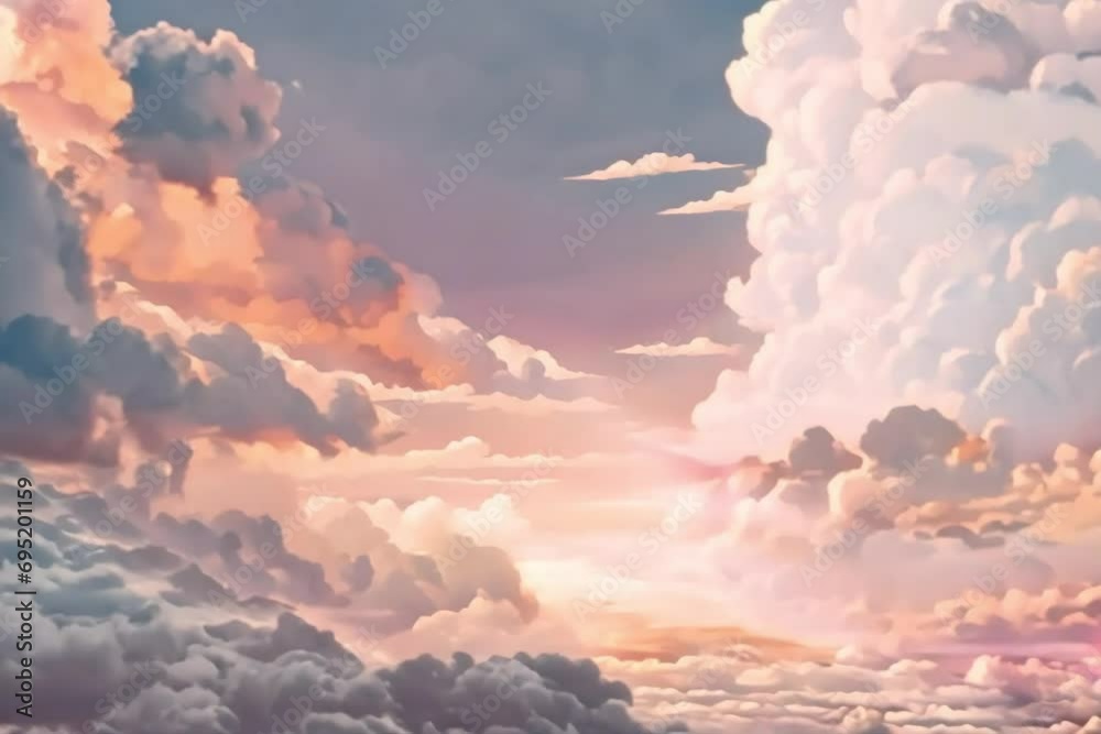 Clouds Anime Clouds Beautiful Clouds White Clouds Sunset Generative AI