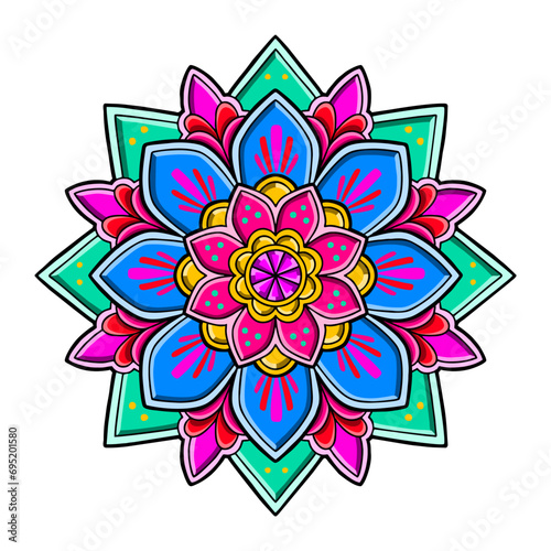 vector beautiful colorful mandala design