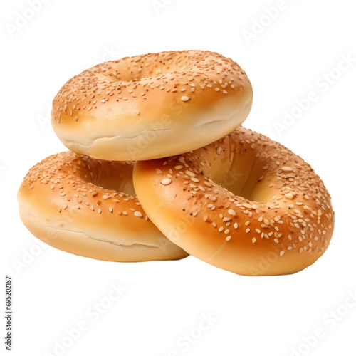 Bagel isolated on transparent background