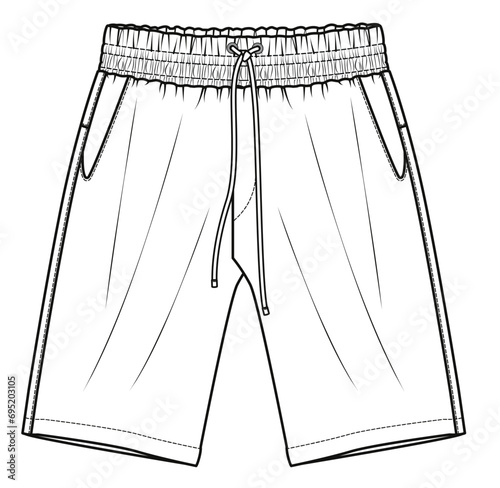 Fashion shorts Illustration, Fashion cad, Fashion design, safari pants, menswear