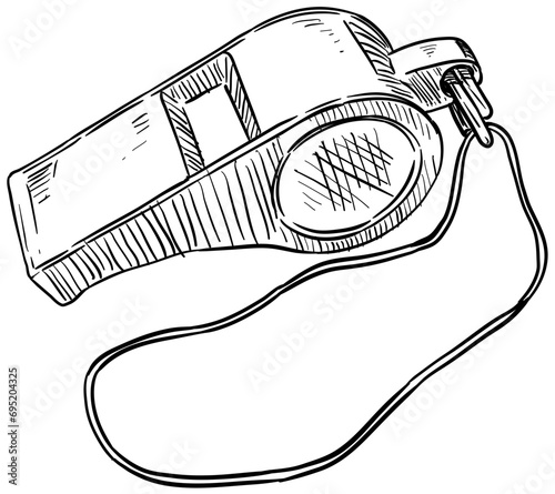 whistle handdrawn illustration