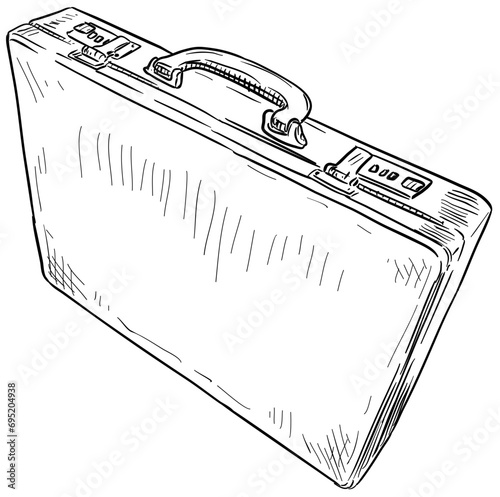 briefcase handdrawn illustration