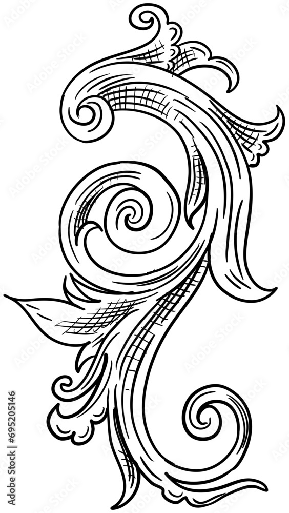 floral ornament handdrawn illustration floral ornament handdrawn illustration