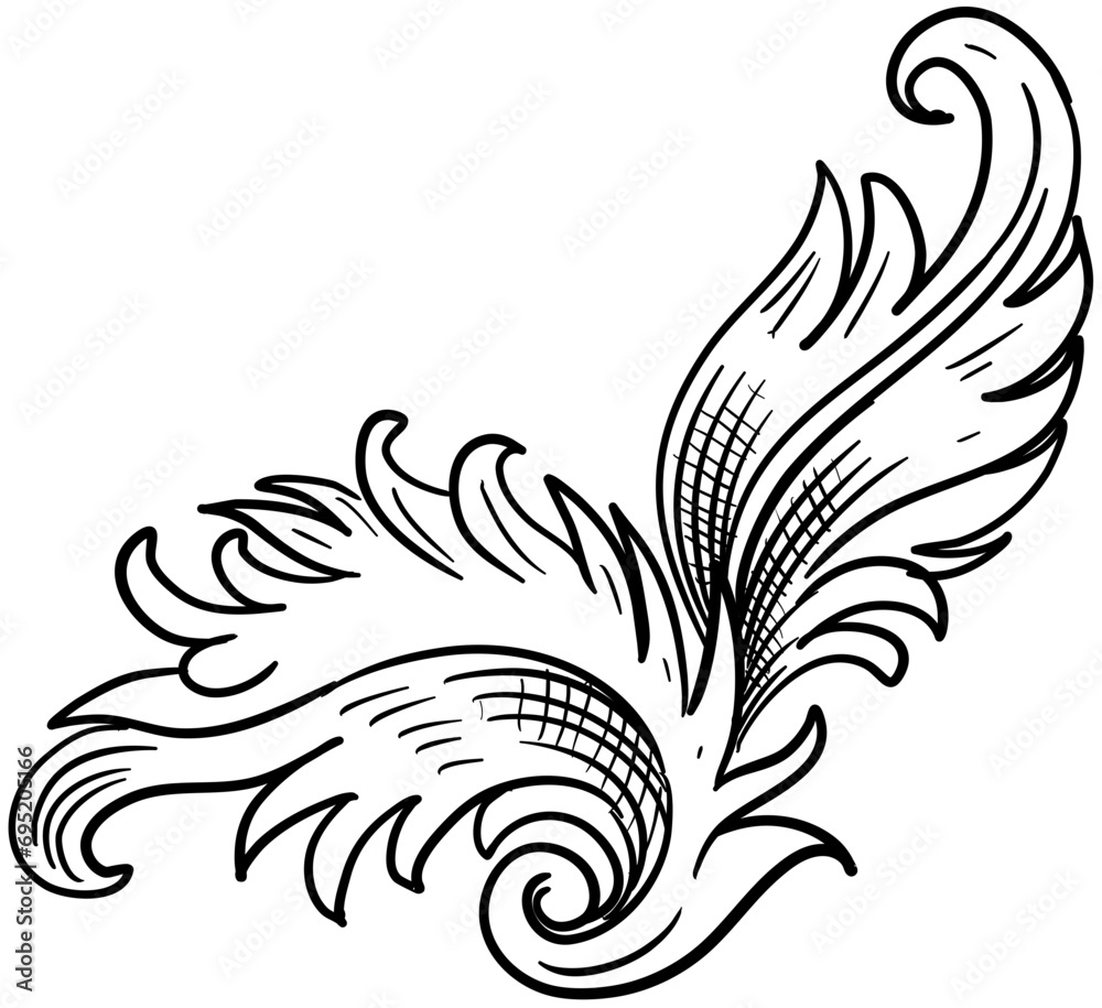 floral ornament handdrawn illustration floral ornament handdrawn illustration