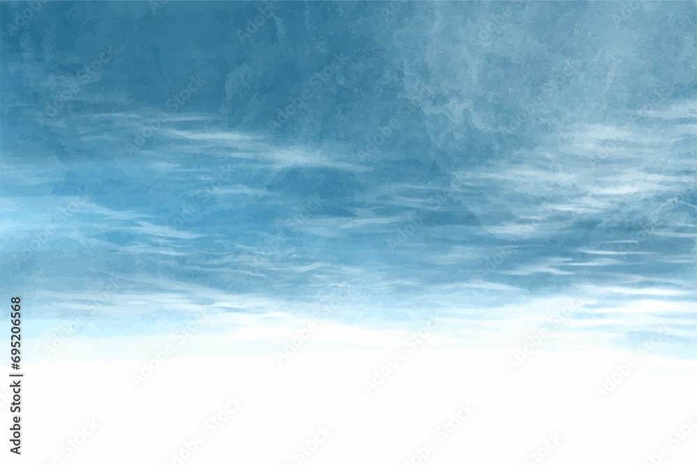 Watercolor Ocean Beach Landscape Scenery Watercolor Ocean Beach Landscape Scenery