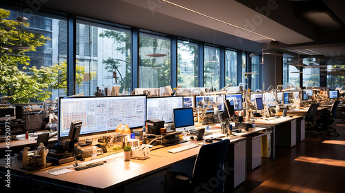 photo modern and equipped computer lab