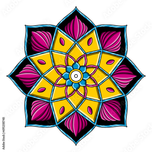 vector beautiful colorful mandala design
