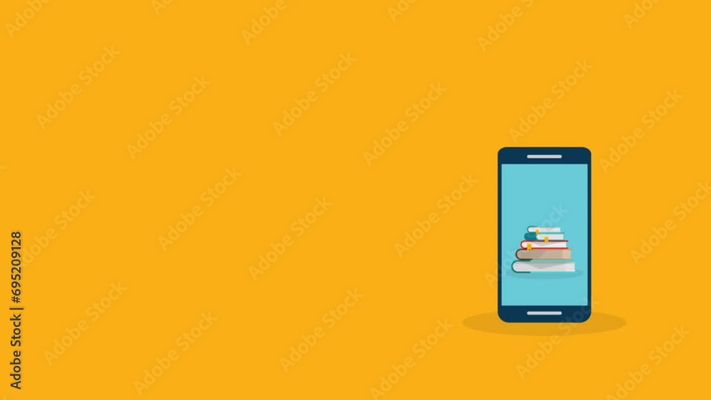 Audio book. HD animation of audio books concept. Audio book. HD animation of audio books concept.