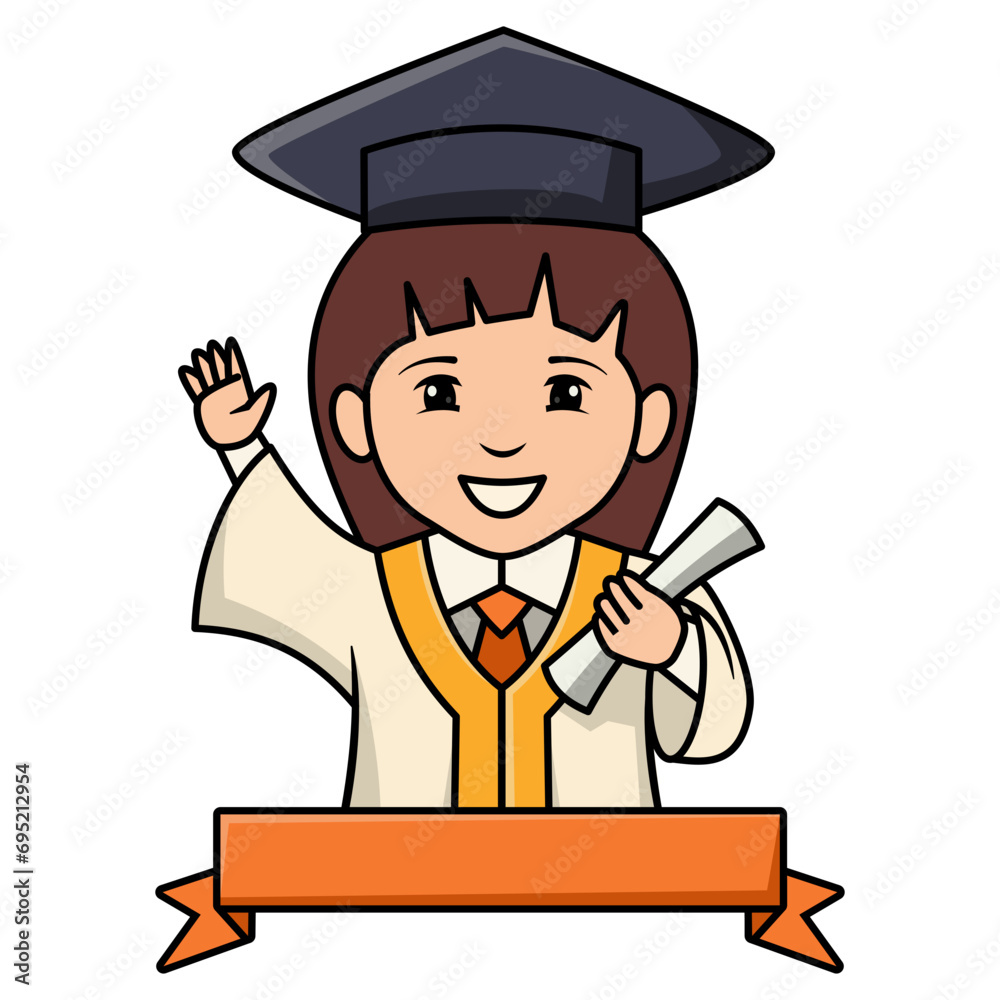 Student Graduation Illustration