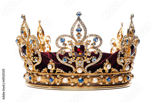 queens crown or king on transparent background photo