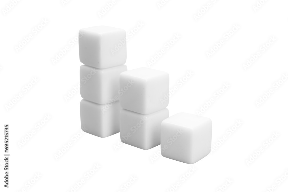 Closeup view of small cubes with stairs pattern Closeup view of small cubes with stairs pattern