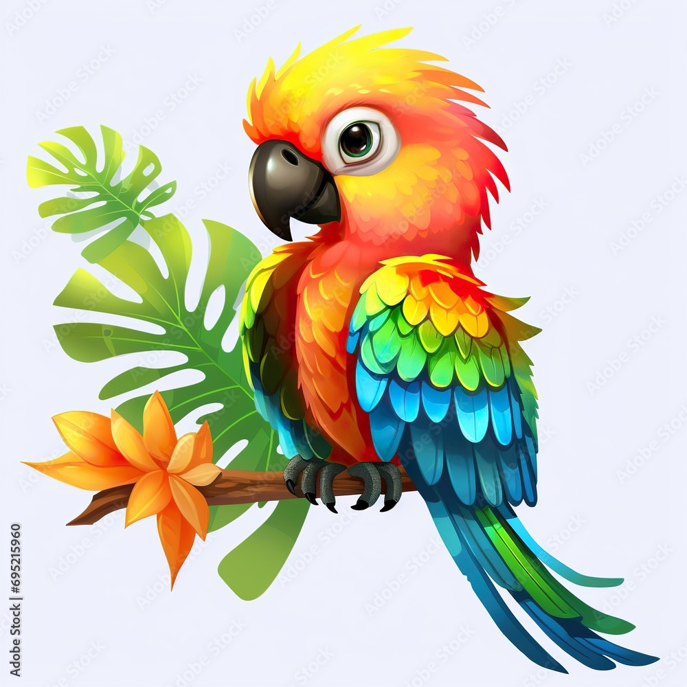 Fototapeta premium blue and yellow macaw