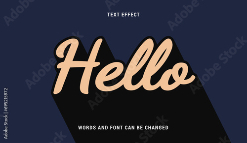 hello classic text effect editable eps cc (ID: 695215972)